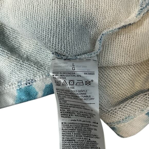 Old Navy Light-Weight Textured-Knit Lounge Tank Top Large Blue Spiral Tie-Dye - Picture 8 of 8